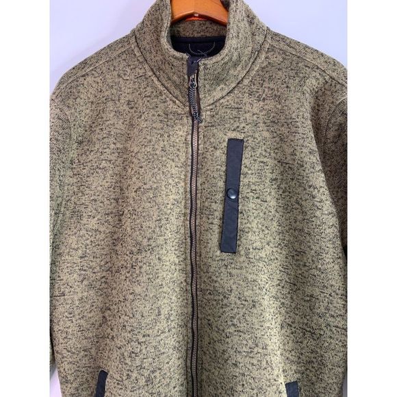 Men’s St. John’s Bay active wear jacket marled zip XL 6170 Performance Wind Rain - Picture 2 of 8